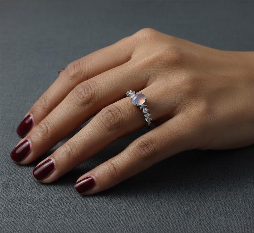 Moonstone Sparkle Ring