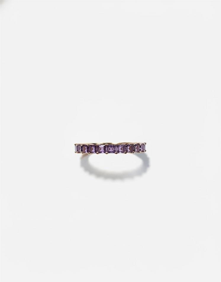 Purple Stone Eternity Ring - Image 2