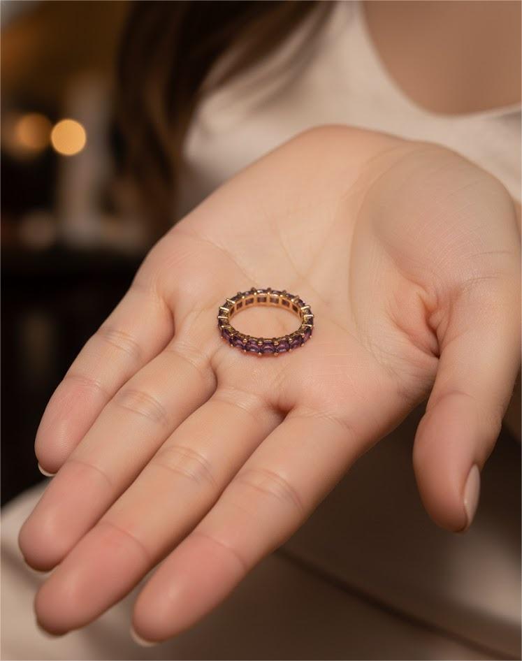 Purple Stone Eternity Ring - Image 3