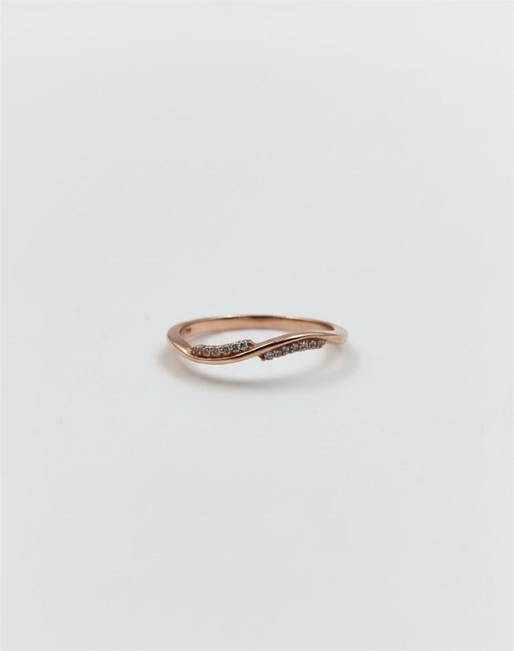 Twist Sparkle Silver Ring - Image 2